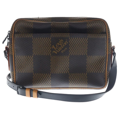 Louis Vuitton Damier Giant Nile Messenger PM Shoulder Bag Brown Leather Black — view 2
