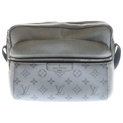Louis Vuitton Taigarama Outdoor Messenger Shoulder Bag Dark Silver Leather