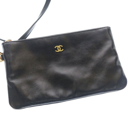 Chanel 22 Large Shoulder Bag Tote Black Shiny Calfskin Gold — view 5