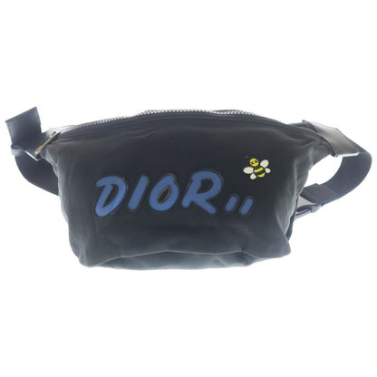 Dior Homme Kaws Logo Nylon Waist Bag Black