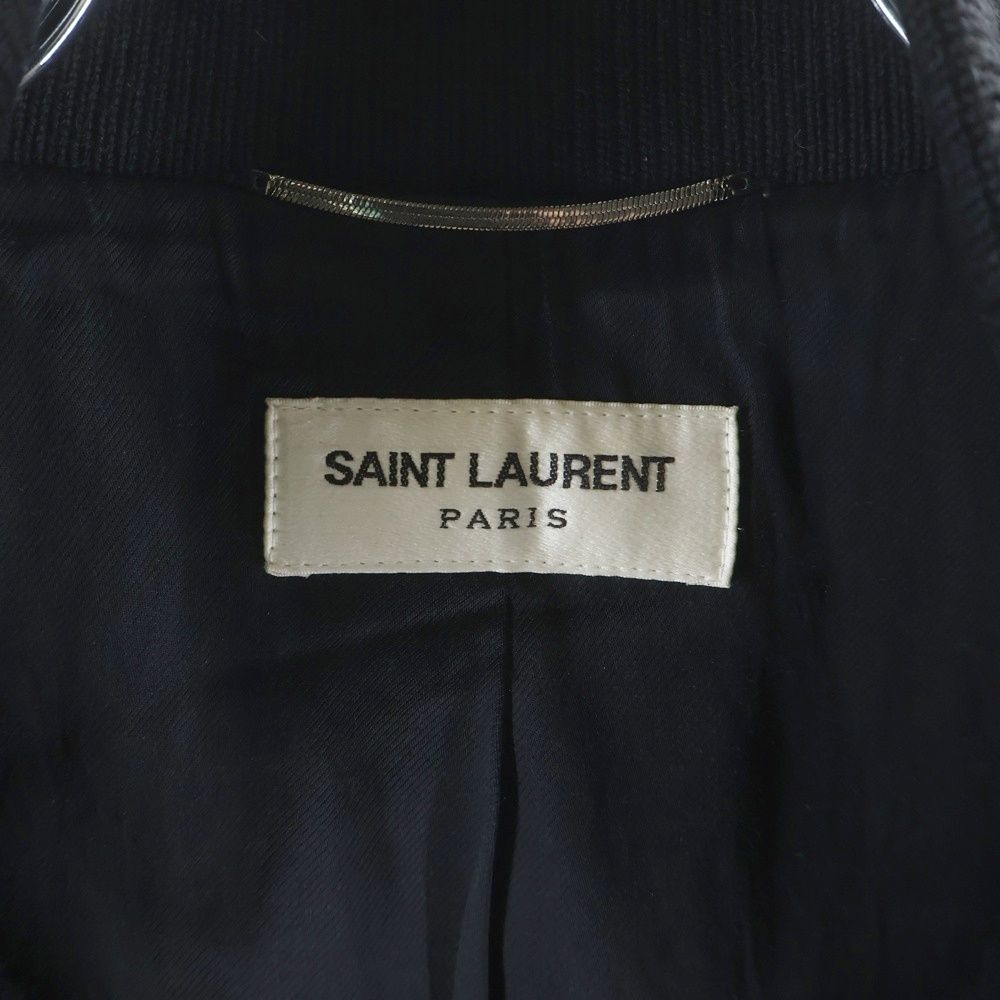 Saint Laurent Paris Teddy Jacket Stadium Bomber Black — view 7