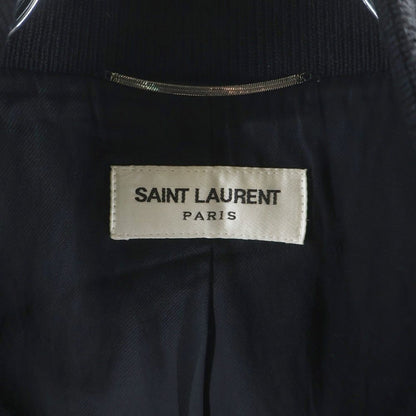 Saint Laurent Paris Teddy Jacket Stadium Bomber Black — view 7