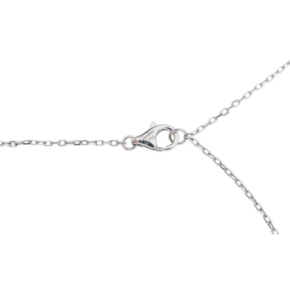 Cartier Heart Motif Diamond Necklace Pendant Chain Silver 18k White Gold — view 5