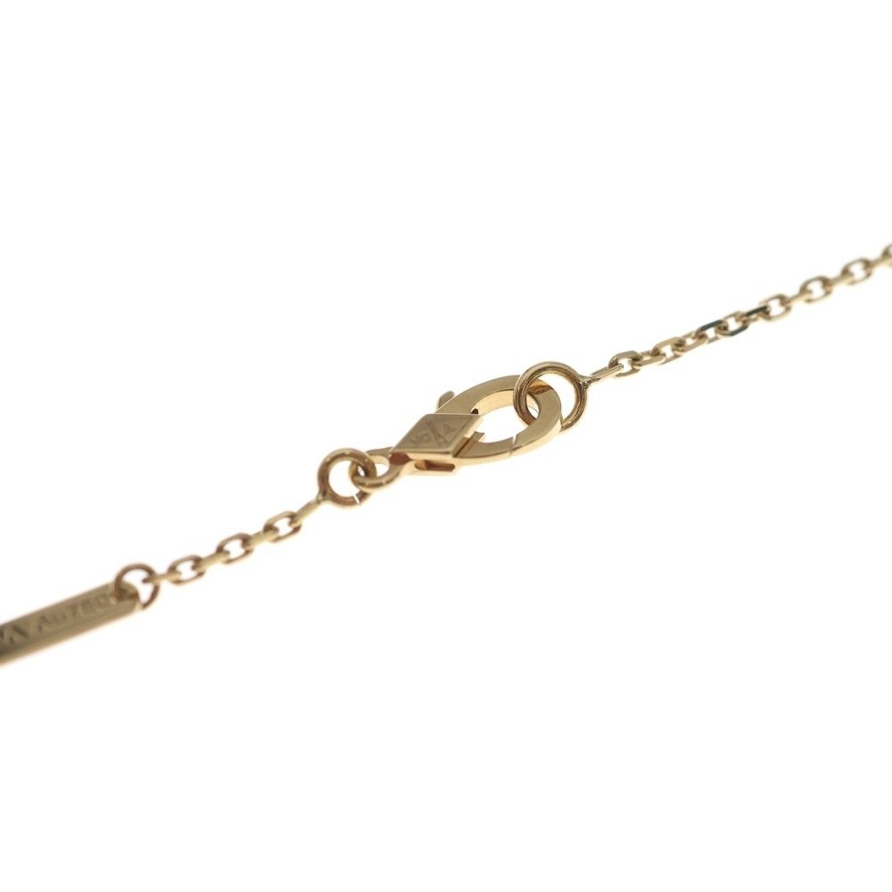 Van Cleef & Arpels Vintage Alhambra Diamond Necklace 18k YG Yellow Gold Pendant — view 4