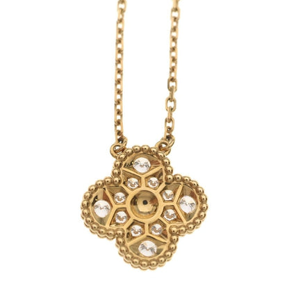 Van Cleef & Arpels Vintage Alhambra Diamond Necklace 18k YG Yellow Gold Pendant — view 5