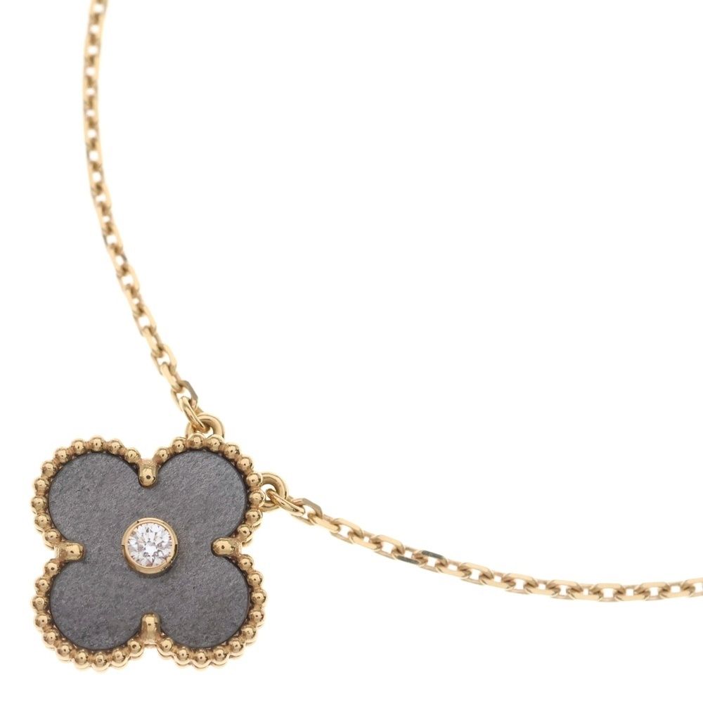 Van Cleef & Arpels Vintage Alhambra Obsidian Diamond Necklace Holiday Limited