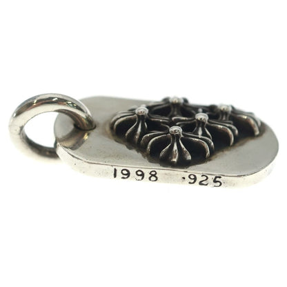Chrome Hearts Raised Dogtag Charm Silver Necklace Top — view 4