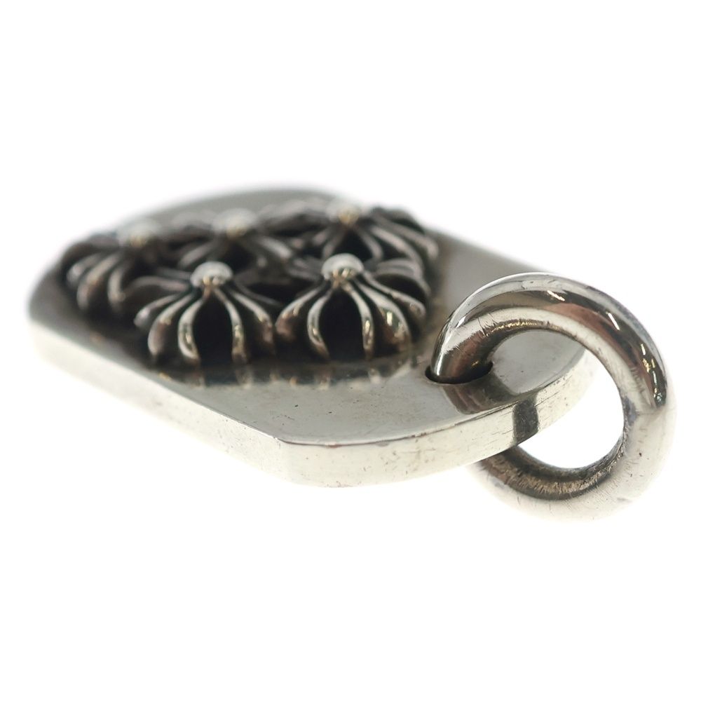 Chrome Hearts Raised Dogtag Charm Silver Necklace Top — view 6