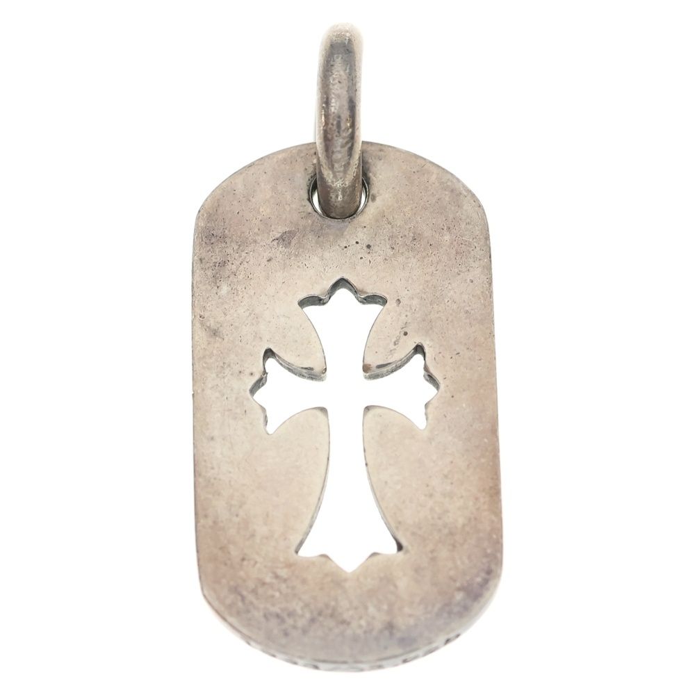 Chrome Hearts D Tag Sml CO Crs Cutout Cross Dog Tag Small Necklace Top