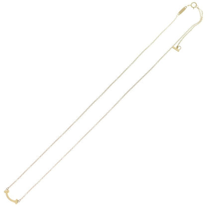 Tiffany & Co T Smile Mini Necklace Pendant Chain Gold — view 2