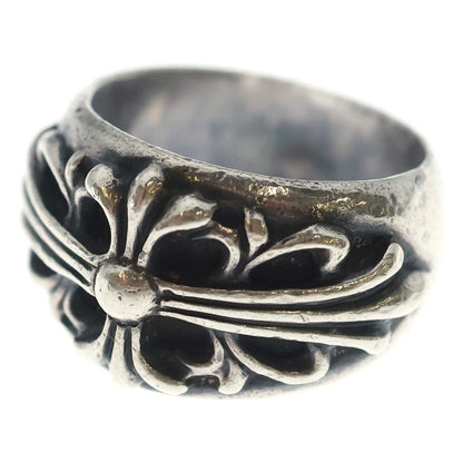 Chrome Hearts Flrl Crs Floral Cross Ring Silver
