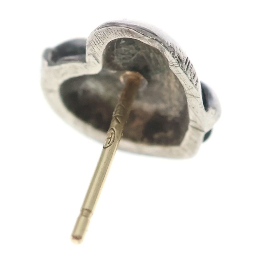 Chrome Hearts Stud Heart Earrings Silver — view 2