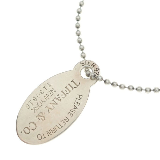 Tiffany & Co Return to Oval Ball Chain Necklace Silver