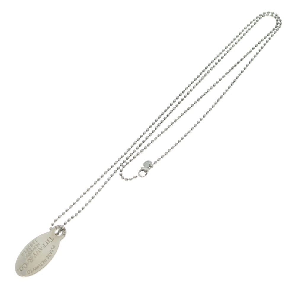 Tiffany & Co Return to Oval Ball Chain Necklace Silver — view 2
