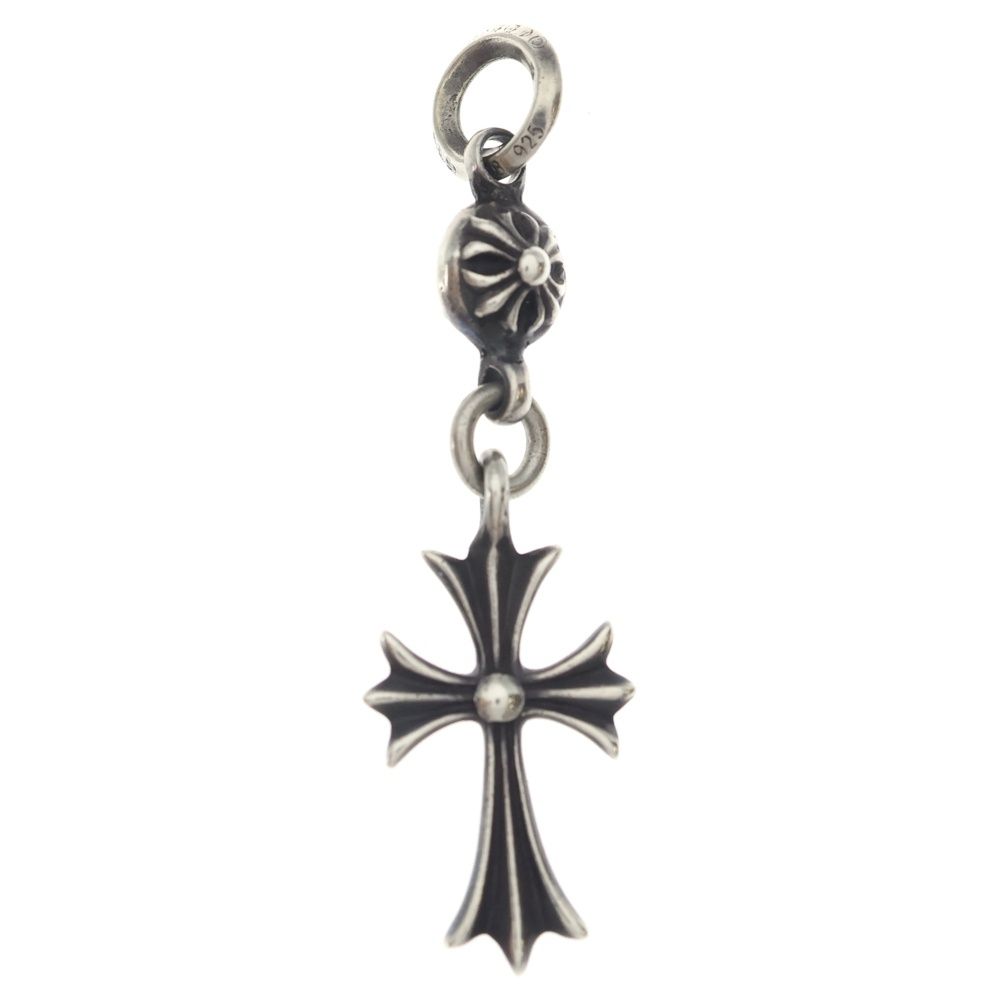 Chrome Hearts Tny CH Crs 1 Ball Tiny CH Cross Charm Pendant Top Silver