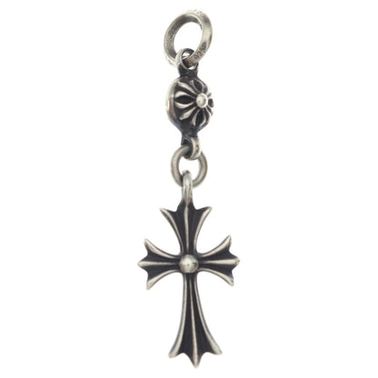 Chrome Hearts Tny CH Crs 1 Ball Tiny CH Cross Charm Pendant Top Silver
