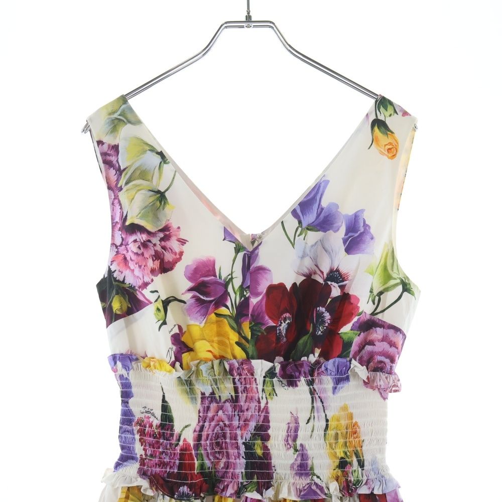 Dolce & Gabbana Flower Print Long Dress Multicolor — view 3