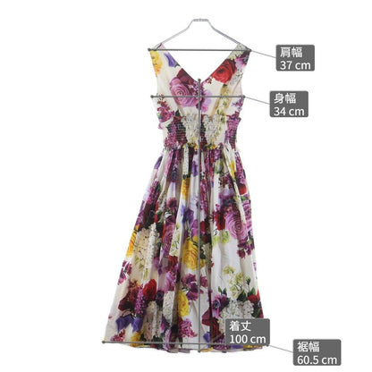 Dolce & Gabbana Flower Print Long Dress Multicolor — view 9