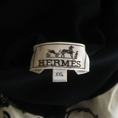 Hermes Soie Decadree Wool Silk Print Turtleneck Knit Sweater Black — view 7