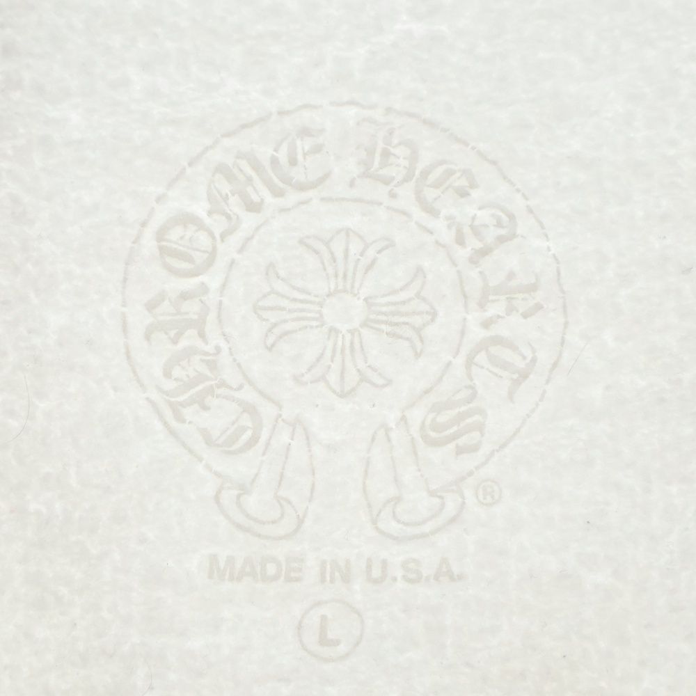 Chrome Hearts Love You Neck Logo Sleeve Floral Print Crew Sweatshirt White — view 7