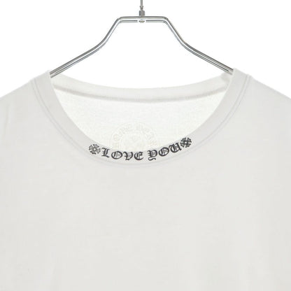 Chrome Hearts Love You Neck Logo Sleeve Floral Print Crew Sweatshirt White — view 3
