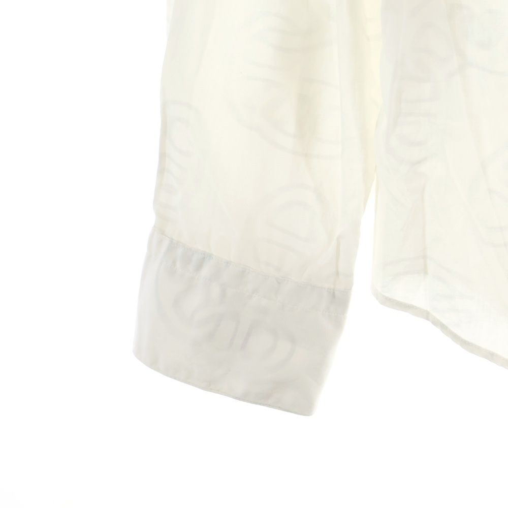 Hermes Chaine D'ancre All Over Pattern Cotton Long Sleeve Shirt White — view 4