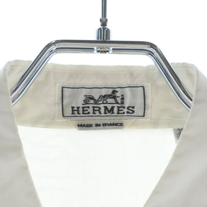 Hermes Chaine D'ancre All Over Pattern Cotton Long Sleeve Shirt White — view 6