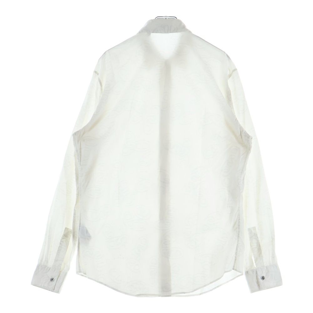 Hermes Chaine D'ancre All Over Pattern Cotton Long Sleeve Shirt White — view 2