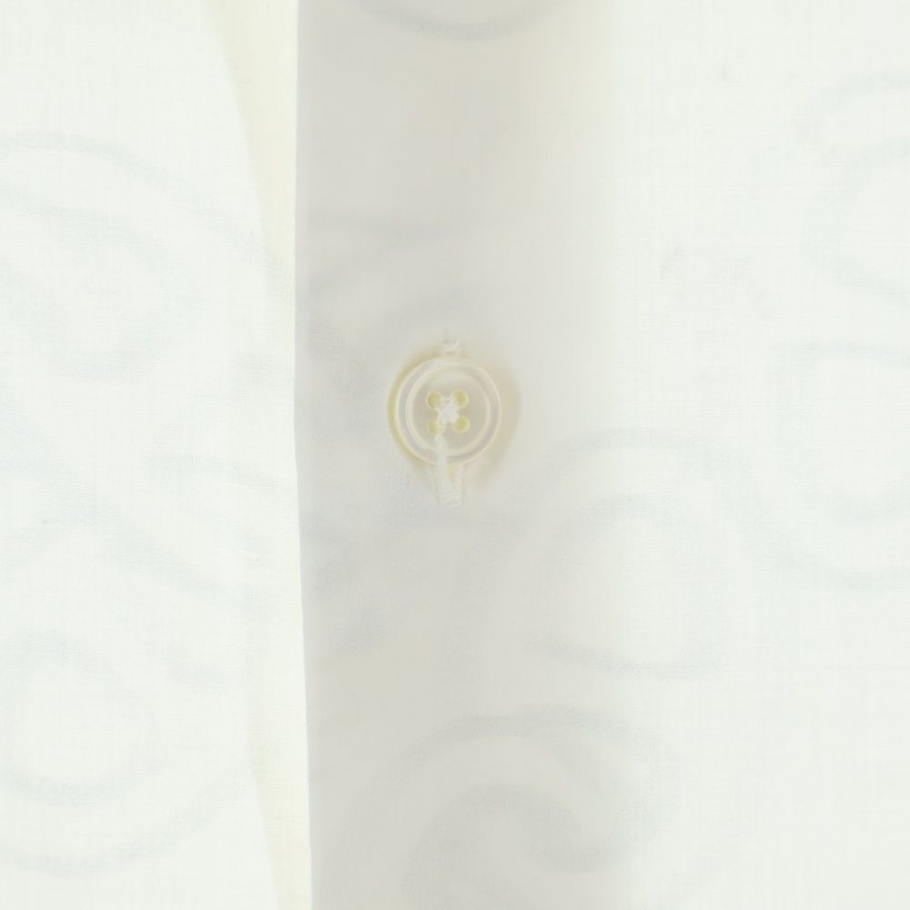 Hermes Chaine D'ancre All Over Pattern Cotton Long Sleeve Shirt White — view 5
