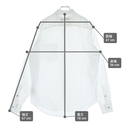 Louis Vuitton LV Logo Embroidery Button Long Sleeve Shirt White MM Jxu — view 9