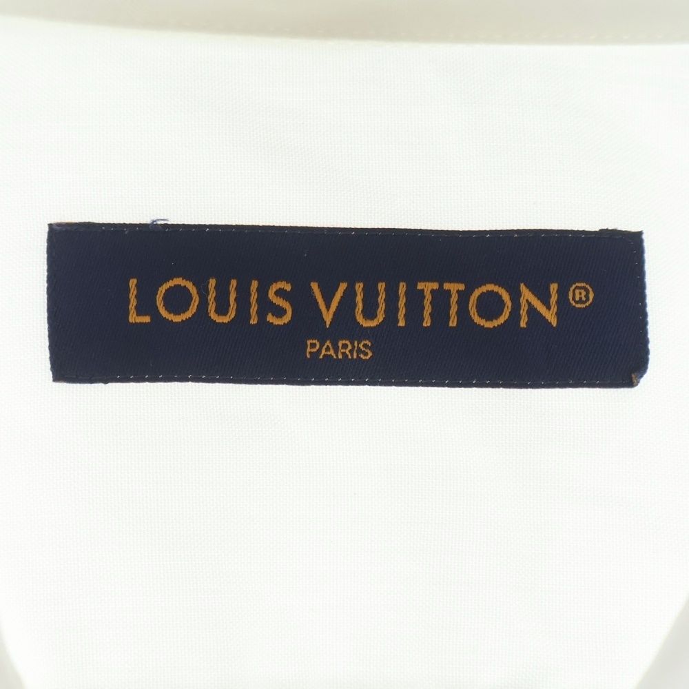 Louis Vuitton LV Logo Embroidery Button Long Sleeve Shirt White MM Jxu — view 6