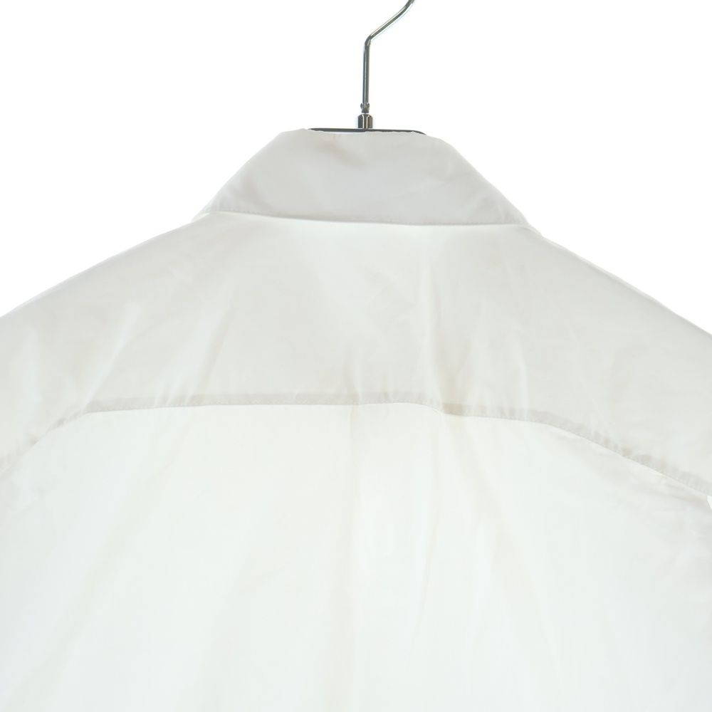 Loewe Draped Shirt Logo Leather Decoration Cotton Long Sleeve White — view 4