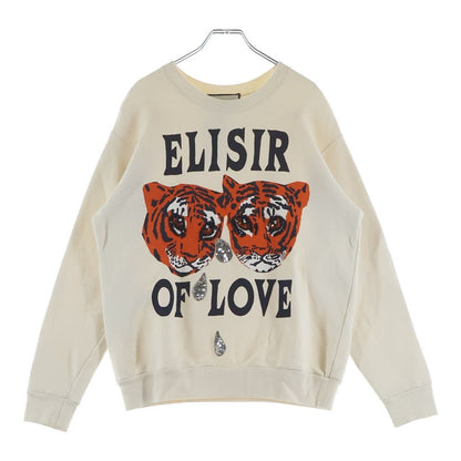Gucci Elisir of Love Front Taiga Print Sequin Decoration Crew Neck Long Sleeve