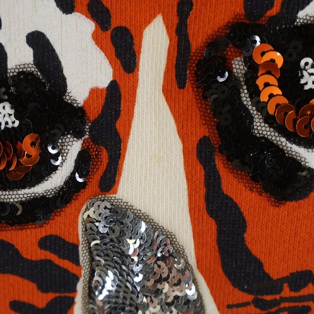 Gucci Elisir of Love Front Taiga Print Sequin Decoration Crew Neck Long Sleeve — view 4