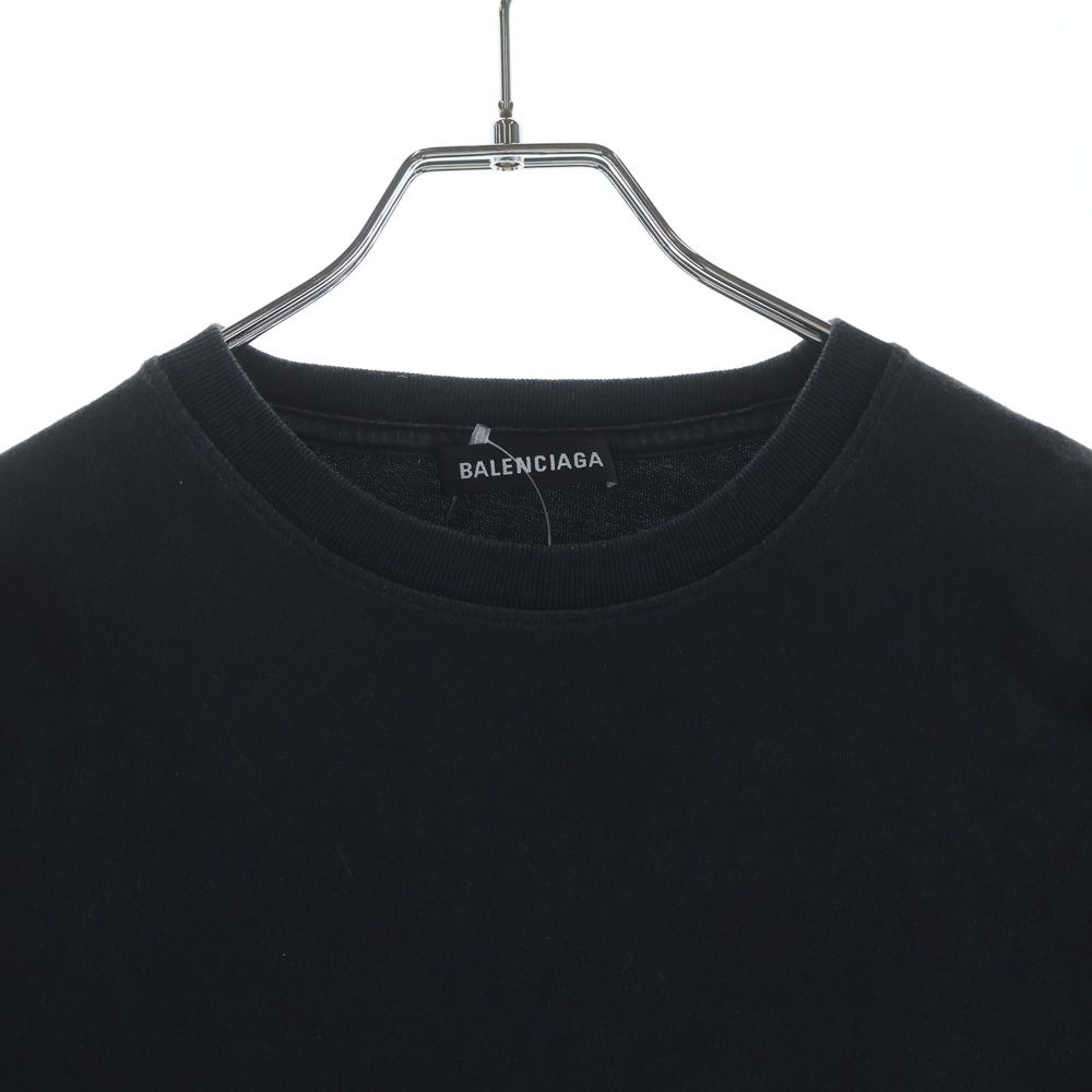 Balenciaga Sinners Tee Oversize Cotton Short Sleeve T-Shirt Black — view 3