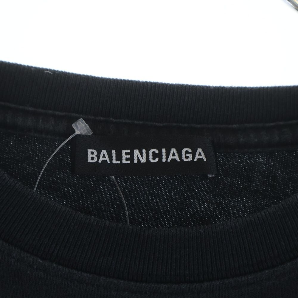 Balenciaga Sinners Tee Oversize Cotton Short Sleeve T-Shirt Black — view 6