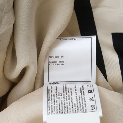 Chanel CC Logo Silk Long Shirt White — view 8