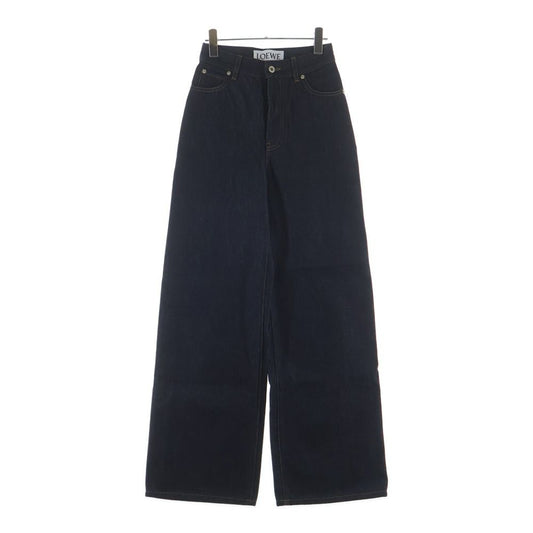 Loewe High Waist Wide Denim Pants Indigo