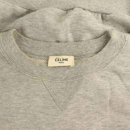 Celine Triumph Locky Print Pullover Sweatshirt XS Gray Red CX — view 6