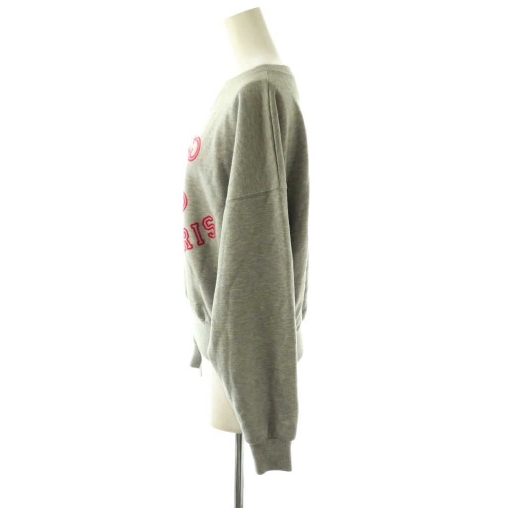 Celine Triumph Locky Print Pullover Sweatshirt XS Gray Red CX — view 3