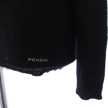 Prada Knit Sweater Silk 40 Black Long Sleeve — view 5