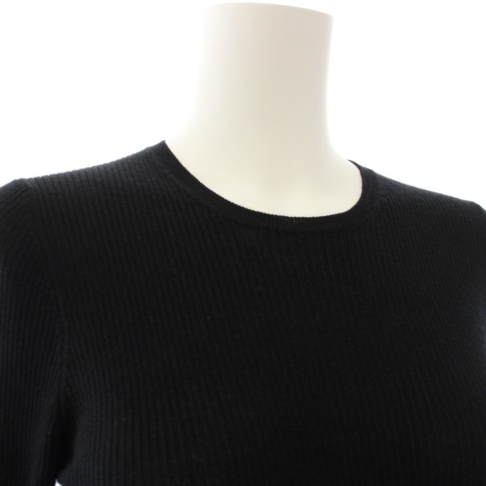 Prada Knit Sweater Silk 40 Black Long Sleeve — view 4
