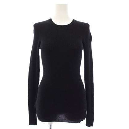 Prada Knit Sweater Silk 40 Black Long Sleeve
