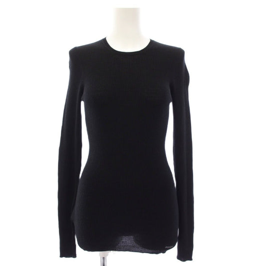 Prada Knit Sweater Silk 40 Black Long Sleeve
