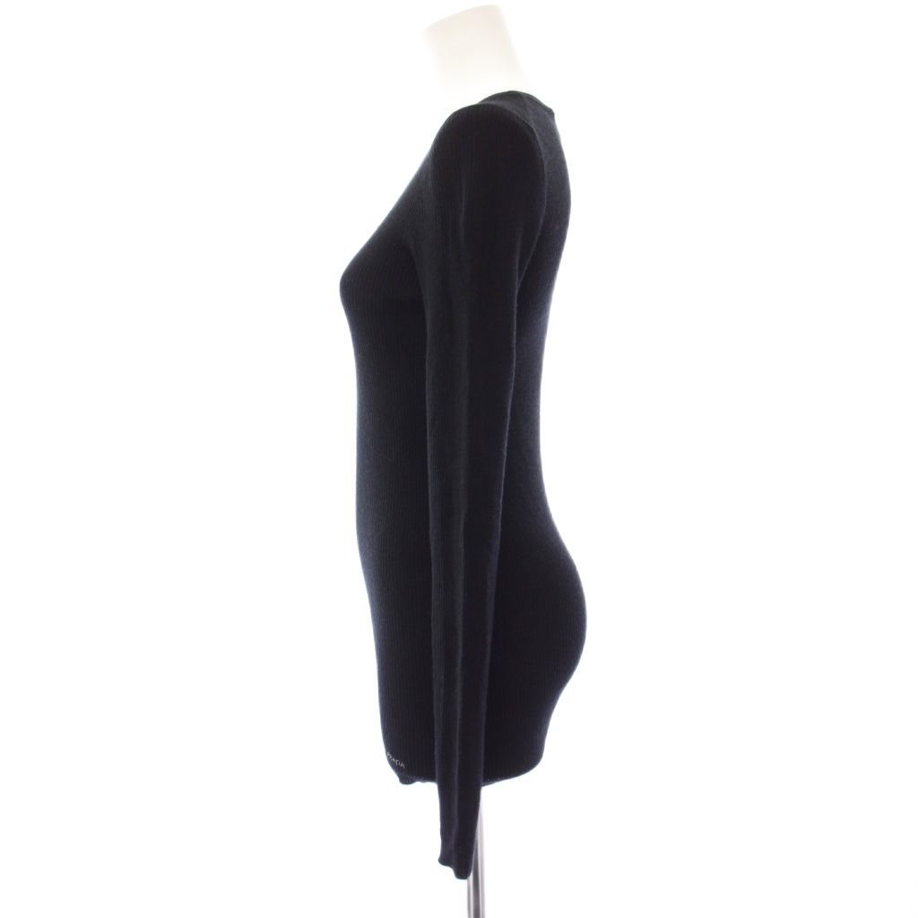 Prada Knit Sweater Silk 40 Black Long Sleeve — view 2