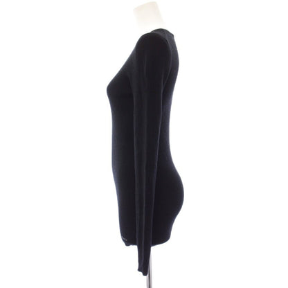 Prada Knit Sweater Silk 40 Black Long Sleeve — view 2