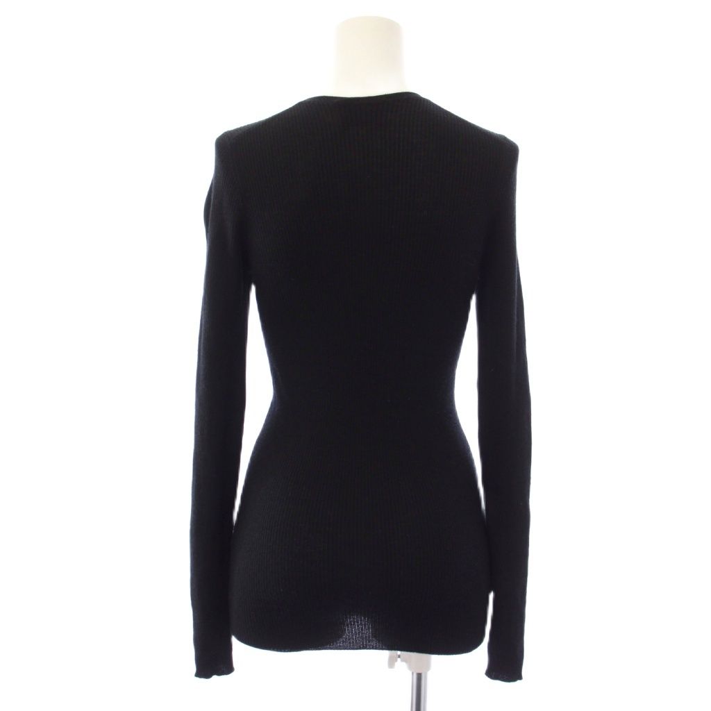 Prada Knit Sweater Silk 40 Black Long Sleeve — view 3