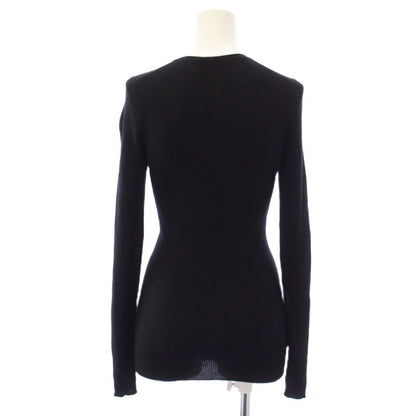 Prada Knit Sweater Silk 40 Black Long Sleeve — view 3