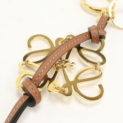 Loewe Anagram Charm Metal Leather Keychain — view 3