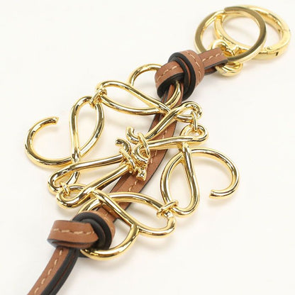 Loewe Anagram Charm Metal Leather Keychain — view 2